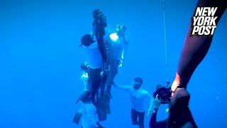 Man rescued after blacking out while attempting to break record for world’s deepest dive  NY Post [upl. by Anitnemelc]