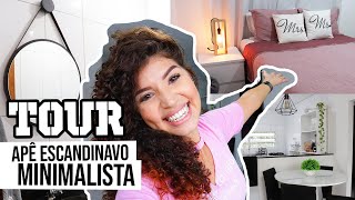 TOUR PELO APÊ MINIMALISTAESCANDINAVO  Dicas de decor apê alugado [upl. by Waal]