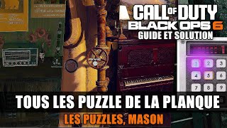 Call Of Duty Black Ops 6  Solution de Tous les PUZZLES amp ÉNIGMES de la Planque 🏆 Les puzzles Mason [upl. by Hayyim]