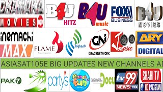 ASIASAT105E BIG UPDATES NEW CHANNELS ADD 19 October 2024 [upl. by Aivin]