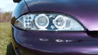 Chevy Cavalier Z24 w BampM shift kit Projector Halo Led headlights [upl. by Sholes852]