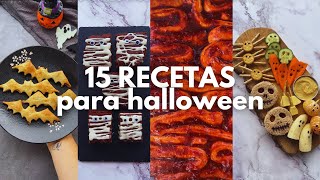 15 IDEAS PARA HALLOWEEN  veganas y fáciles 🌱 [upl. by Aietal933]