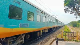 20923 GANDHIDHAM HUMSAFAR EXPRESS  TEN  GIMB  passing Nagercoil Bypass Cabin [upl. by Halley]