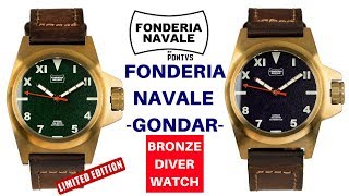 FONDERIA NAVALE GONDAR BRONZO DIVER WATCH REVIEW 4K QUALITY [upl. by Dolan]