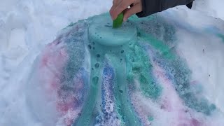 Snow Volcano  kids science experiment  baking soda and vinegar [upl. by Belayneh59]