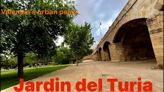 🌳 Exploring Jardín del Turia Valencia’s Urban Oasis 🌞 [upl. by Enixam168]