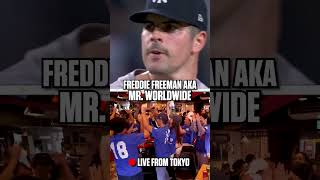 Japan reacts to Freddie Freemans home run 🇯🇵 mlb baseball Dodgers worldseries [upl. by Ynatsyd]