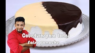 COMO SE FAZ FALSO GANACHE PARA COBERTURAS DE TORTAS E BOLOS  Alexandre Alarcão [upl. by Viehmann]