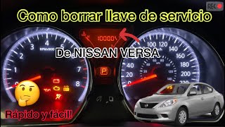 Como borrar servicio de mantenimiento de NISSAN VERSA rápido y fácil [upl. by Holt350]