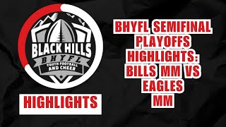 BHYFL SEMIFINAL PLAYOFFS HIGHLIGHTS Hot Springs Bills Might Mites vs Badlands Eagles Might Mites [upl. by Gio435]