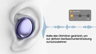 Galaxy Buds Pro Aktive Geräuschunterdrückung und Umgebungsmodus nutzen [upl. by Nisse]