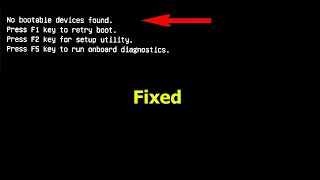 FIX quotNo bootable device foundquot Error  Easy Solutions [upl. by Nanci]