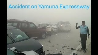 Worst Accident on Yamuna Expressway due to dense fog and Smog  Drive and Ride safe Guys [upl. by Scarlet]