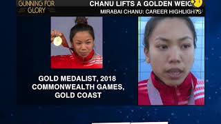 CWG 2018 Mirabai Chanu wins gold for India [upl. by Anifesoj381]