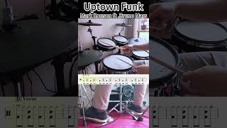 Uptown Funk Part1 drums music shorts [upl. by Wootten]