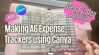 How I Make Cash Stuffing Expense tracker  Using Canva to Make Money Trackers for Zero Basedbudget [upl. by Coit]