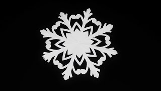 How to Make a Simple and Easy Paper Cutting Snowflake  Design Christmas Window Decoration 815 [upl. by Alvina]