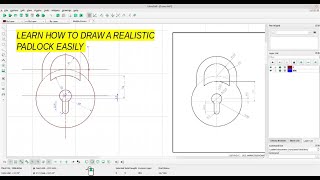 Drawing a Realistic Padlock Using LibreCAD  StepbyStep Tutorial for Beginners [upl. by Benia283]