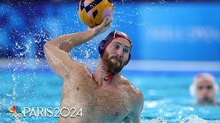 Team USA mens water polo outlasts Croatia in final preliminary game  Paris Olympics  NBC Sports [upl. by Kemeny]