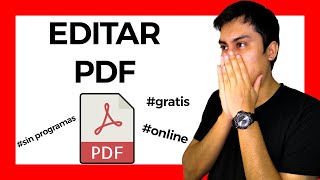 ✅ Cómo EDITAR un PDF Sin Programas  Modificar un PDF GRATIS 2024 [upl. by Aniala816]