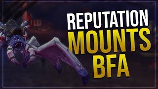 Battle For Azeroth Reputation Mounts  Alliance amp Horde  In game Preview [upl. by Atnoed55]