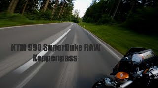 KTM 990 SuperDuke  RAW  Akrapovic  Koppenpass [upl. by Iong]