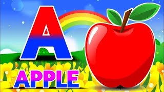 ABCD a to z alphabets a for apple 🍎 Nursery rhymes phonics song English alphabet ABC with pictures [upl. by Riplex]