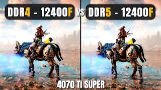 i5 12400F  DDR4 vs DDR5 Ram  😮  10 Games Tested  ft RTX 4070 Ti Super [upl. by Hnahk]