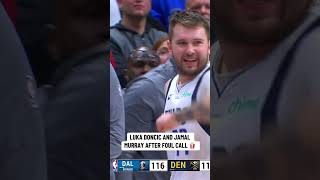 Luka Doncic amp Jamal Murray after foul call 🙌💯 lukadoncic nba jamalmurray basketball [upl. by Harbard510]