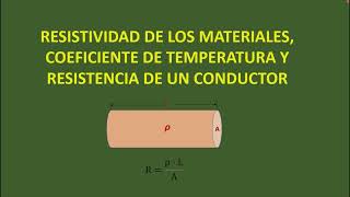 RESISTIVIDAD Y COEFICIENTE DE TEMPERATURA RESISTENCIA DE UN CONDUCTOR [upl. by Lavinia377]