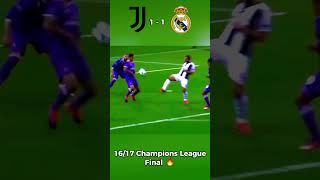 Juventus vs Real Madrid 1617  Final 🔥shorts juventus realmadrid fypシ゚viral love [upl. by Yhtorod]