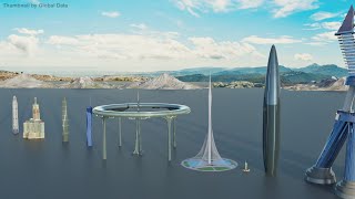 Tallest Buildings and Future Projects Size Comparison 3D Animation Comparison [upl. by Bucella]