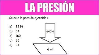 Calcule la presión ejercida  PRESIÓN [upl. by Ardnassac]