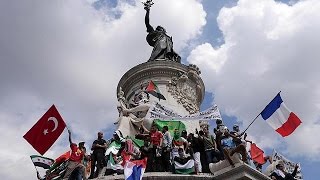 Manifestations propalestiniennes en Europe  dans le calme sauf à Paris [upl. by Aeiram]