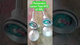 Temperatur sensor Type RTD pt 100 ohm dengan transmitter 420Ma [upl. by Nabila]