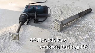 25 tips aggressive sds max bushing bit for demolition hammer [upl. by Ettenel]