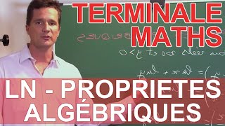 Logarithmes népériens  propriétés algébriques  Cours  Maths terminale  Les Bons Profs [upl. by Peltier]