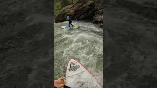 Schwarza gorge on paddleboard  Austria whitewater SUP [upl. by Trella614]