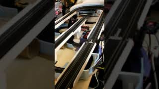 Lamborghini Cop Car Flips Over In Dead Mans Curve Carrera Go 143rd Scale Slot Racing System [upl. by Ytsur]