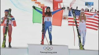 Olimpiadi di PyeongChang Sofia Goggia è medaglia doro nella discesa libera [upl. by Sathrum469]