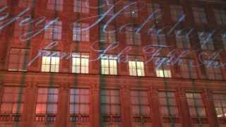 Christmas in New York  Saks Building Light show 2013 [upl. by Yahsal]