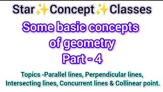 Some basics concepts of geometry4parallel lines perpendicular lines intersecting lines maths [upl. by Lucille]