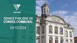 Conseil Communal  Ville de Verviers  28 octobre 2024 [upl. by Arreis]