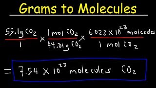 Grams to Molecules and Molecules to Grams Conversion [upl. by Nroht252]