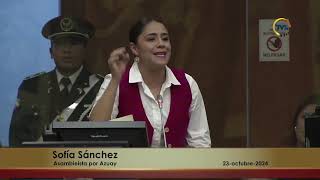 Asambleísta Sofía Sánchez  Sesión 973  JuicioPolítico  Punto de información [upl. by Orpah418]