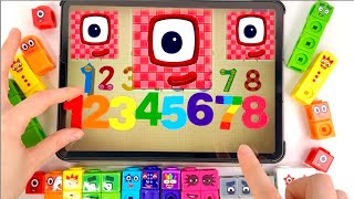 Numberblocks 1 to 100 Math Link Cubes Fun Toy Counting Autumn Colours  Learn to Count Big Number [upl. by Lincoln764]