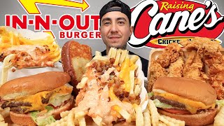 MUKBANG EATING IN N OUT Animal Style Fries Double Cheese Burger Raising Canes Chicken Tenders [upl. by Dominic]