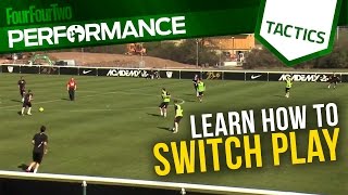 Learn how to switch play  Football training drills  Tactics [upl. by Accebor490]