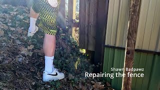 Fence Repair in my Nike Air Force 1s [upl. by Magner884]