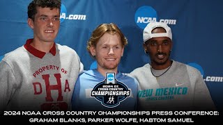 2024 NCAA Cross Country Championships Press Conference Graham Blanks Parker Wolfe Habtom Samuel [upl. by Ellenaej]